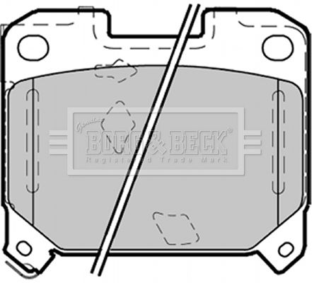 BORG & BECK Комплект тормозных колодок, дисковый тормоз BBP1355